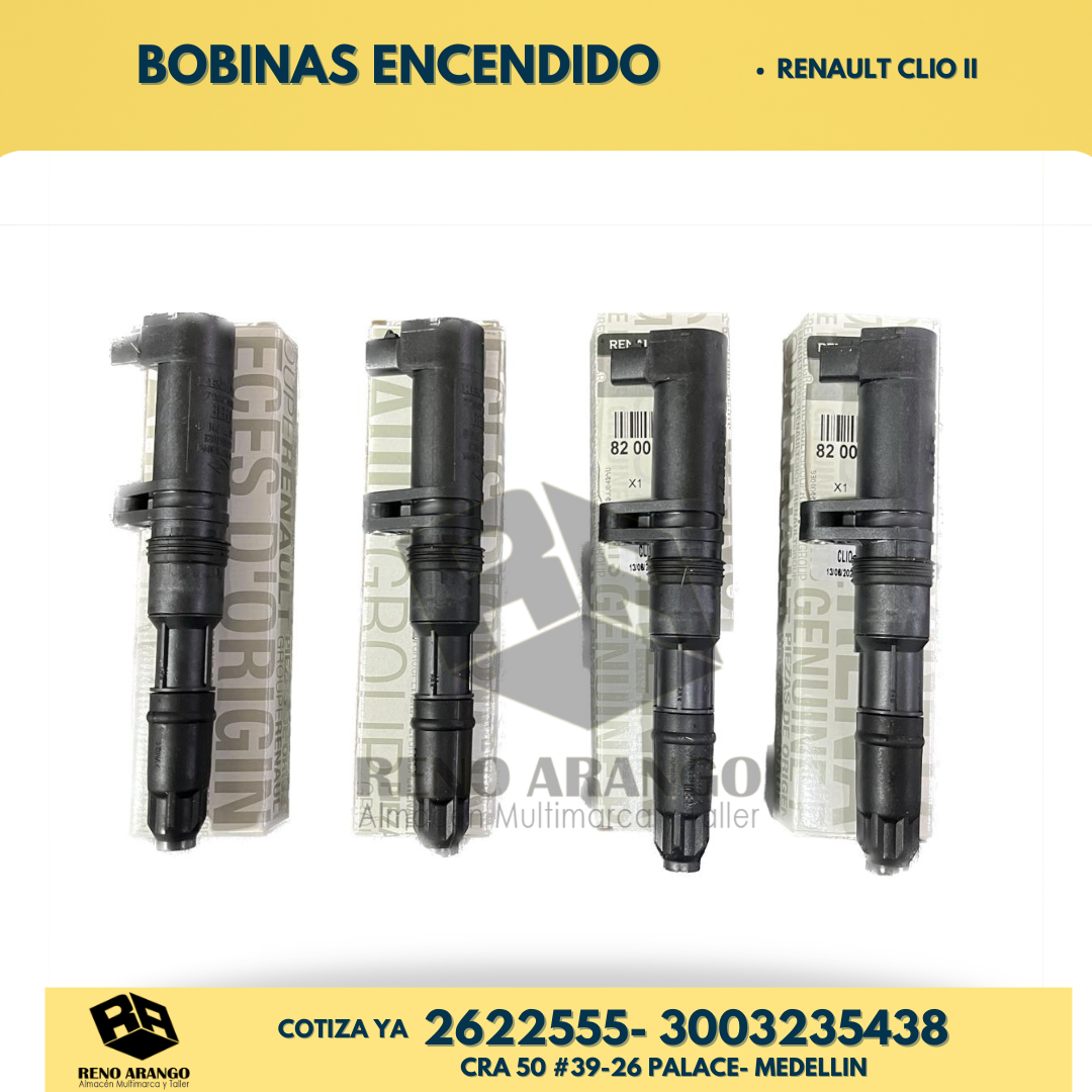 Juego de bobinas de encendido Renault Clio II (Clio 2) – sistema de encendido